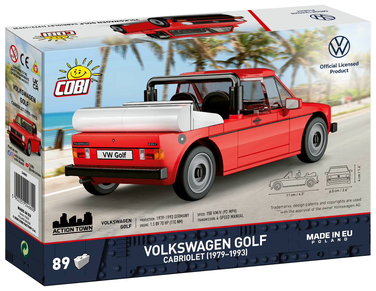 COBI Volkswagen Golf Cabriolet (1979-1993) Red Car: Set #24660
