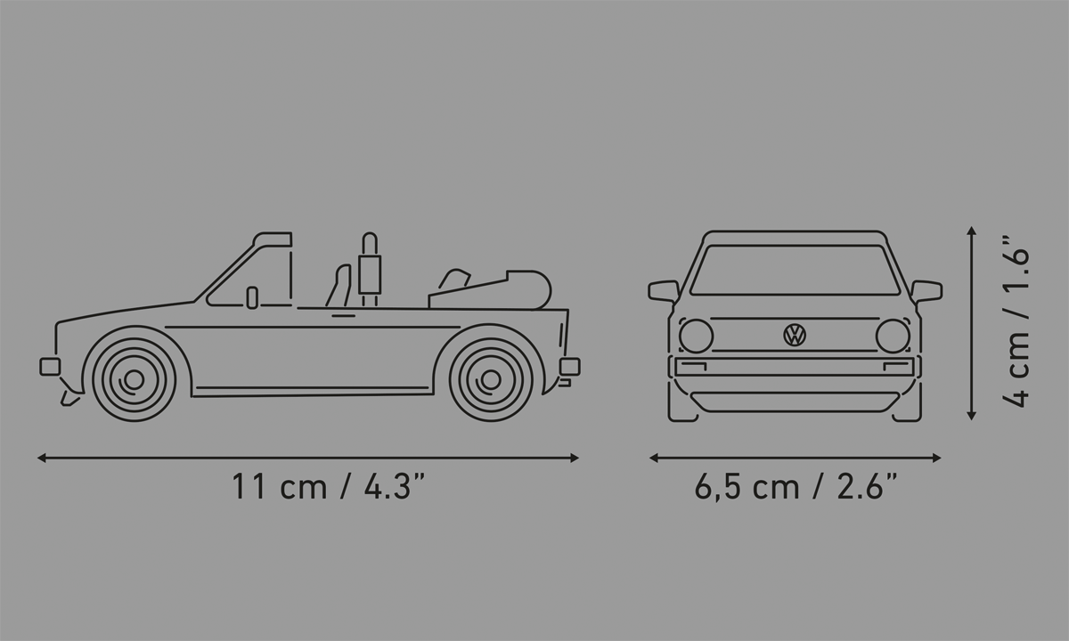 COBI Volkswagen Golf Cabriolet (1979-1993) Red Car: Set #24660