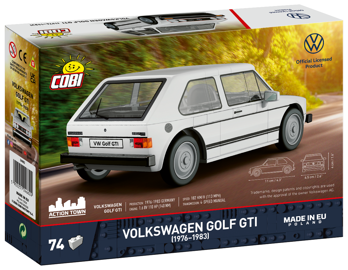 COBI Volkswagen Golf GTI (1976-1983) White Car: Set #24662