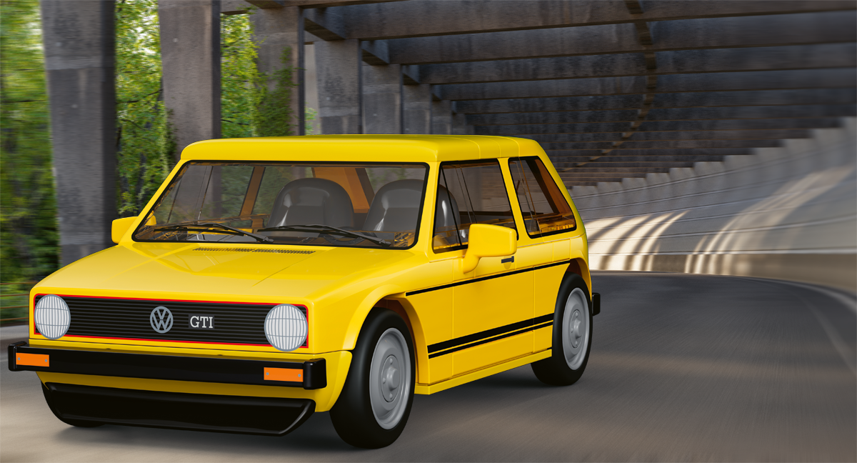 COBI Volkswagen Golf GTI (1976-1983) Yellow Car: Set #24663
