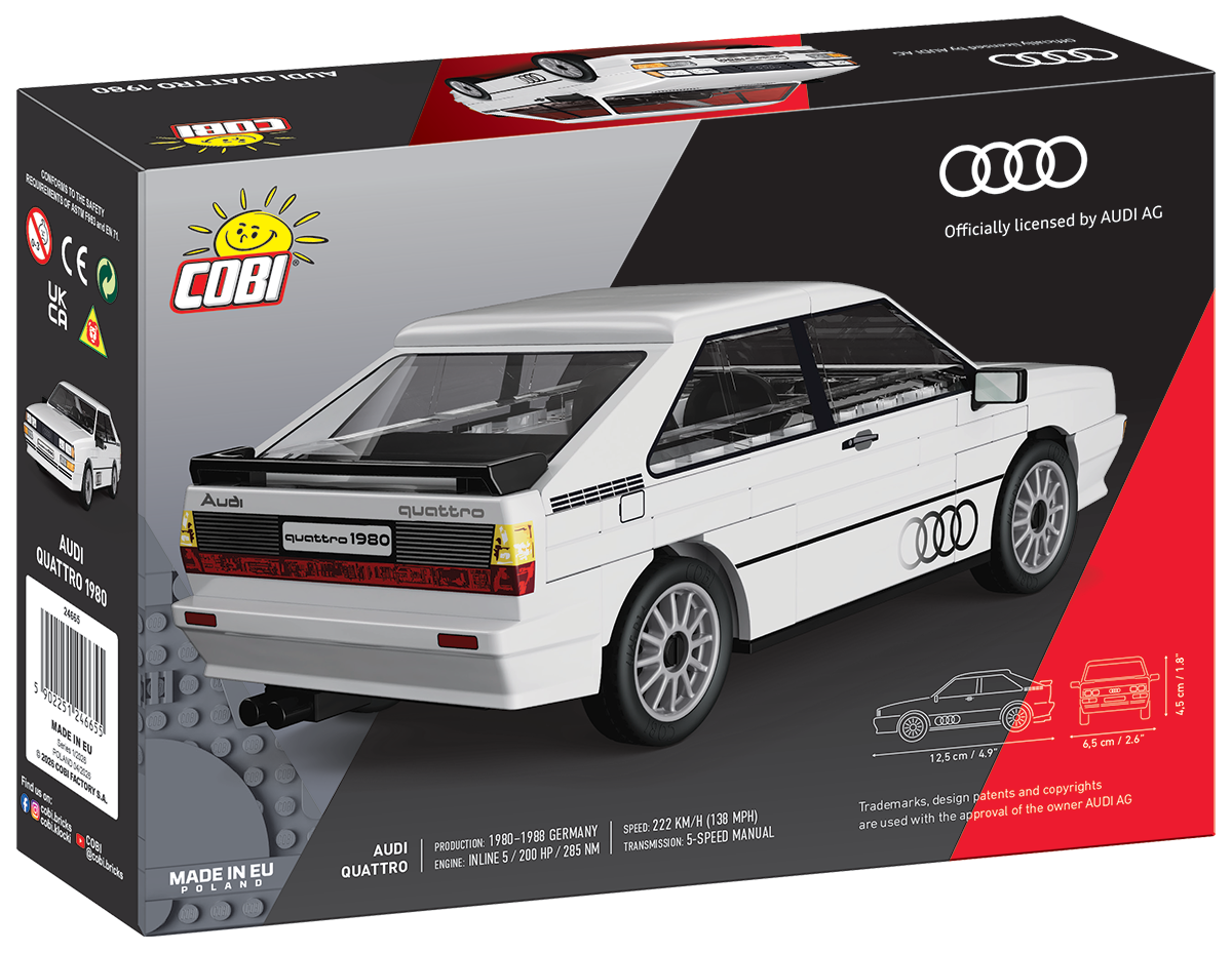 COBI Audi Quattro 1980 White Car: Set #24665