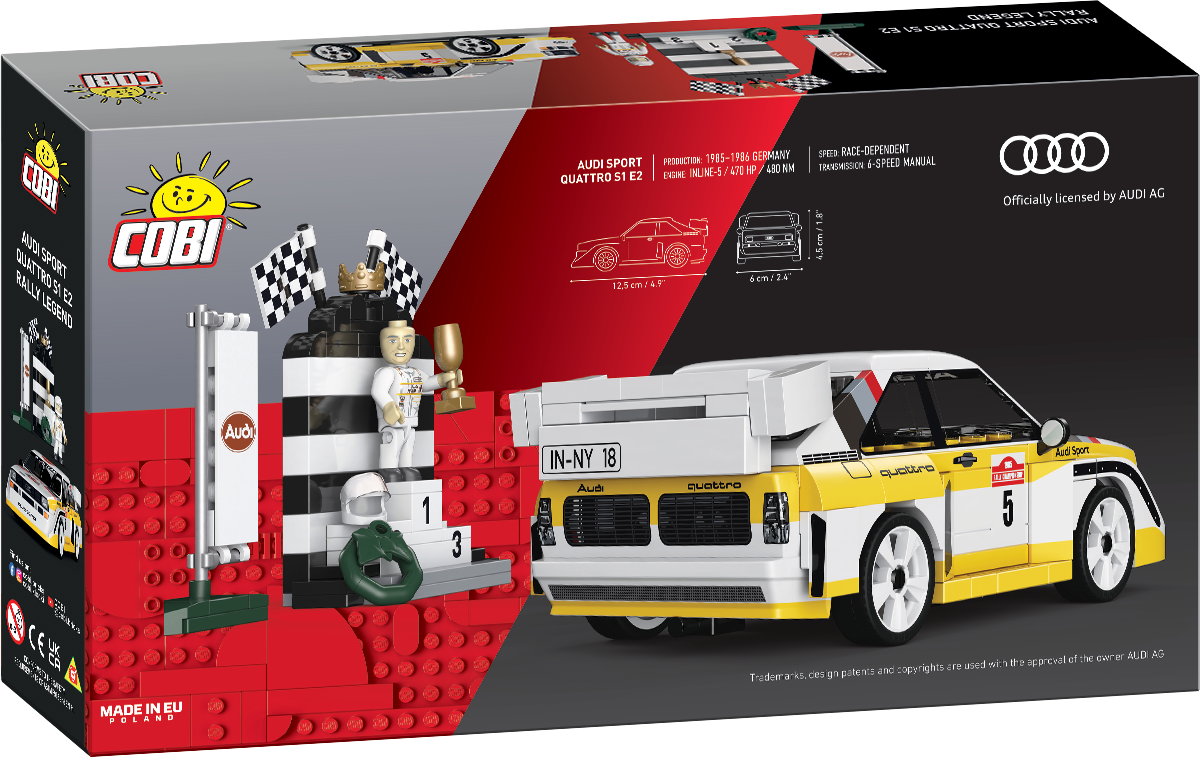 COBI Audi Sport Quattro S1 E2 Rally Legend Car and Play Set: Set #24668