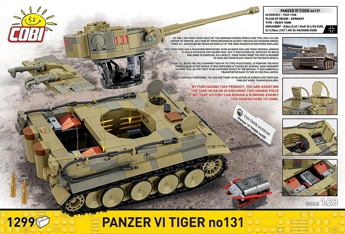 COBI Panzer VI Tiger 131 Tank: Set #2588A