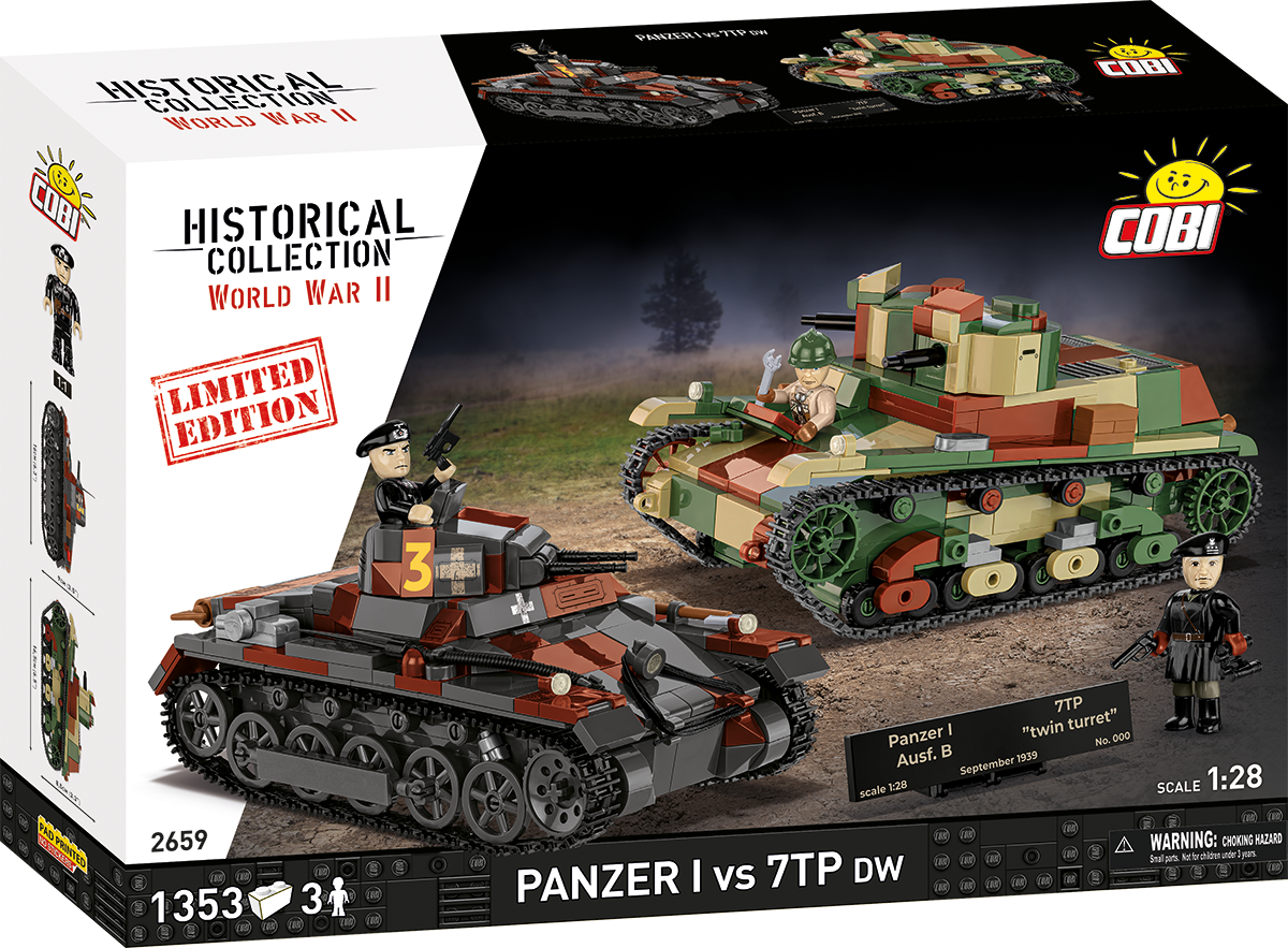 COBI LIMITED EDITION Panzer I vs 7TP DW Tanks : Set #2659