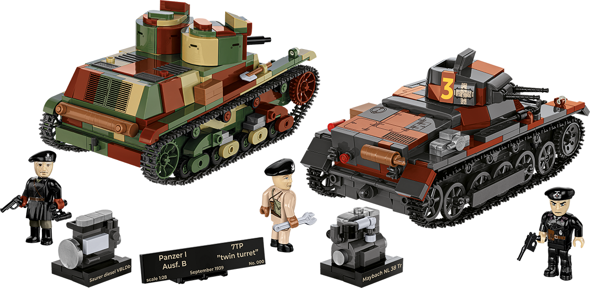 COBI LIMITED EDITION Panzer I vs 7TP DW Tanks : Set #2659
