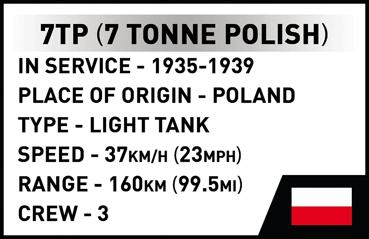 COBI Polish 7TP Light Tank : Set #2661