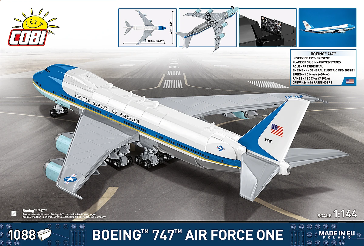 COBI Boeing 747 Air Force One: Set #26610A