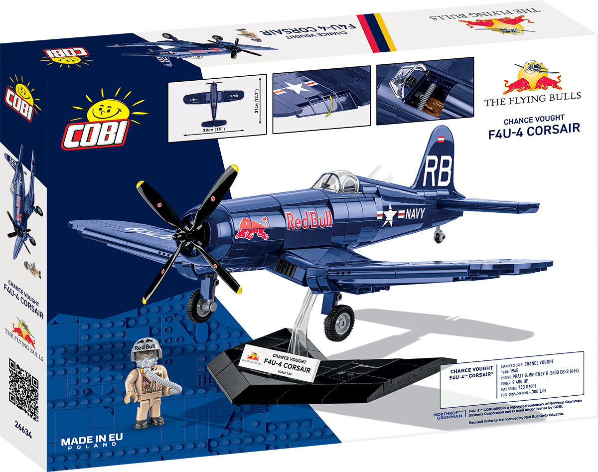 COBI FLYING BULLS Chance Yought F4U-4 Corsair Plane: Set #26634