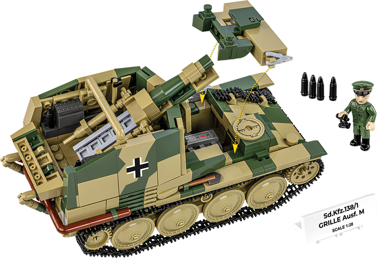 COBI Sd.Kfz. 138/1 Rejilla Ausf. Artillería autopropulsada M: Conjunto n.º 2665
