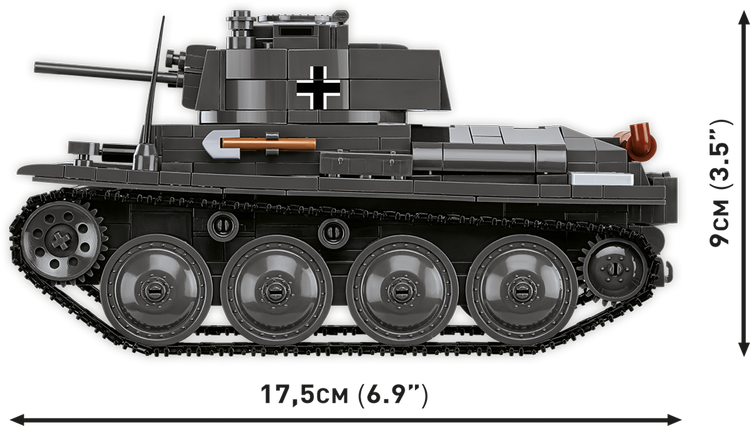 COBI Panzer 38(t) / (ČKD) LT vz. 38 Tanque: Conjunto #2666 