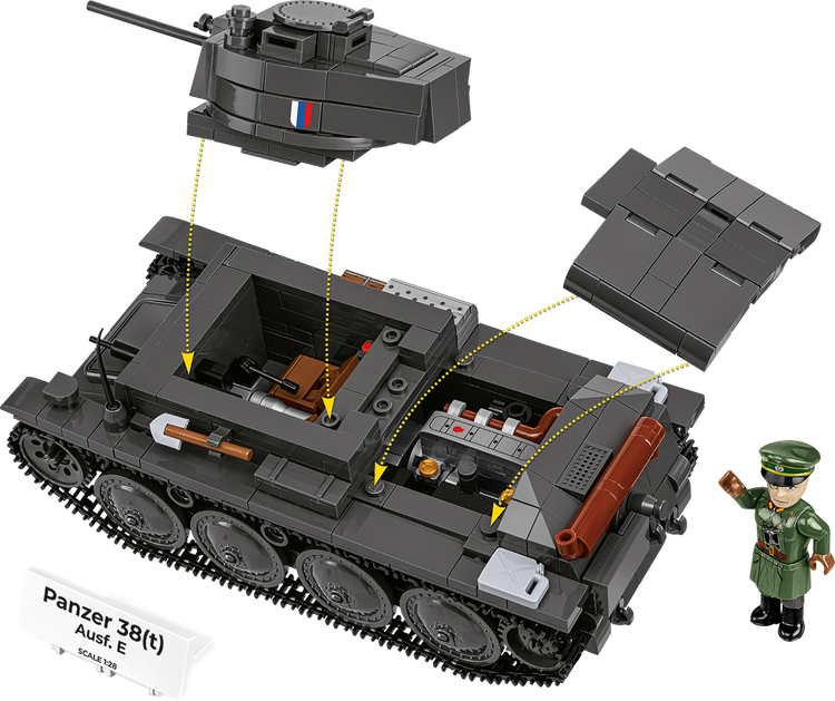 COBI Panzer 38(t) / (ČKD) LT vz. 38 Tanque: Conjunto #2666 