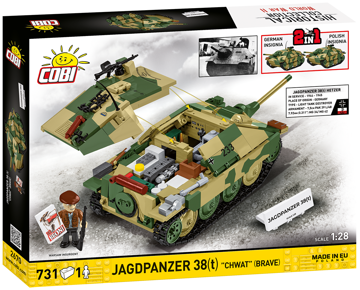 Chasseur de chars JagdPanzer 38(t) « Chwat » (Brave) COBI : SET #2670