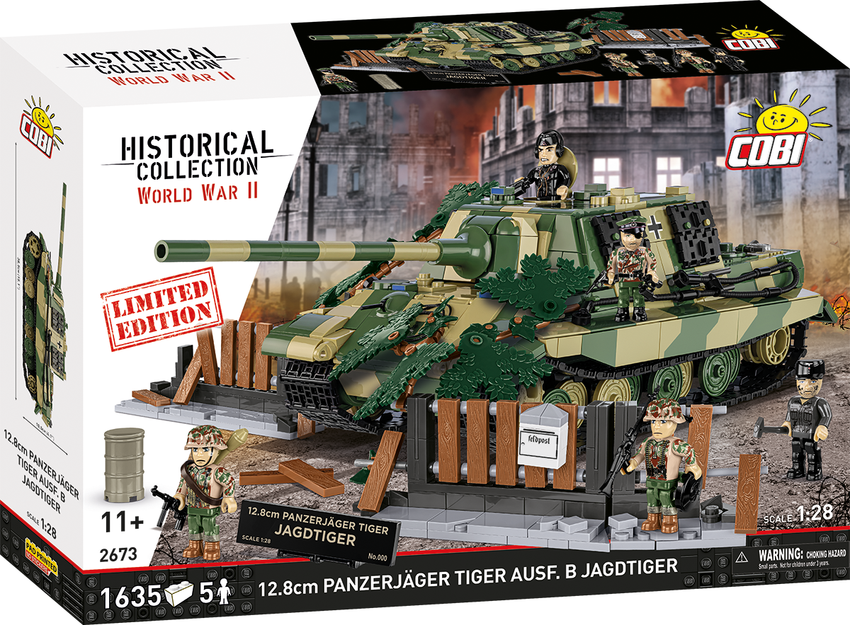 COBI LIMITED EDITION 12.8cm Panzerjäger Tiger Ausf. B Jagdtiger Heavy Tank Destroyer : Set #2673