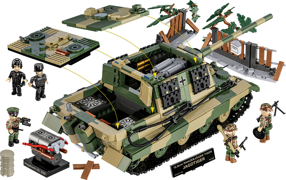 COBI LIMITED EDITION 12.8cm Panzerjäger Tiger Ausf. B Jagdtiger Heavy Tank Destroyer : Set #2673