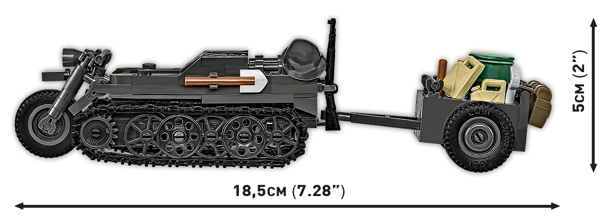 COBI Kettenkrad Military Half-Track Motorcycle: Set #2681