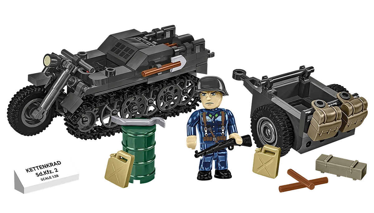 COBI Kettenkrad Military Half-Track Motorcycle: Set #2681