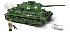 COBI T-34-85 set containing the brick tank model, figure and information plaque.