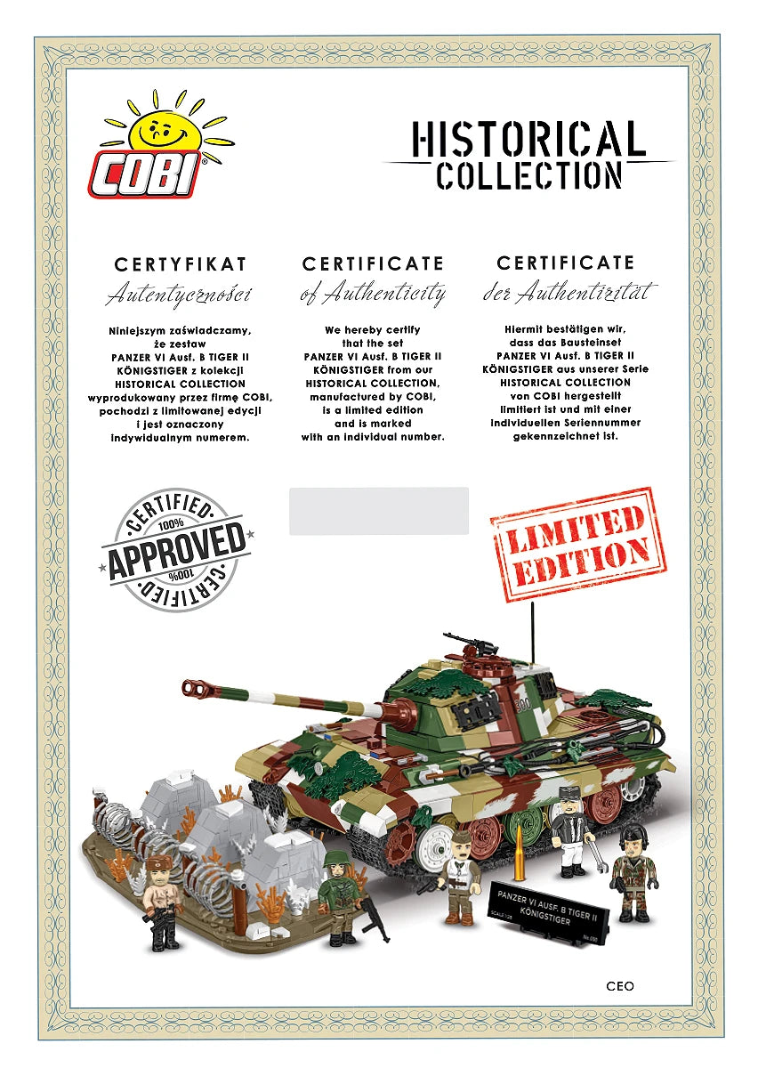 COBI LIMITED EDITION Panzer VI Ausf. B Tiger II Königstiger: Set #2684