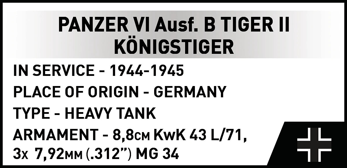 COBI LIMITED EDITION Panzer VI Ausf. B Tiger II Königstiger: Set #2684