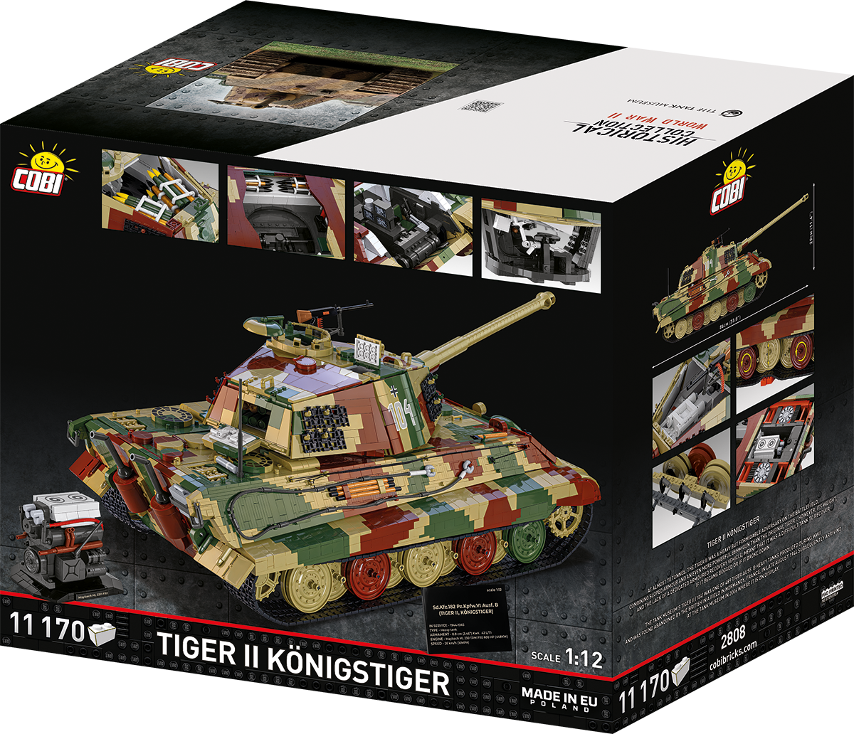 COBI Tiger II Königstiger 1:12 Scale Tank : Set #2808