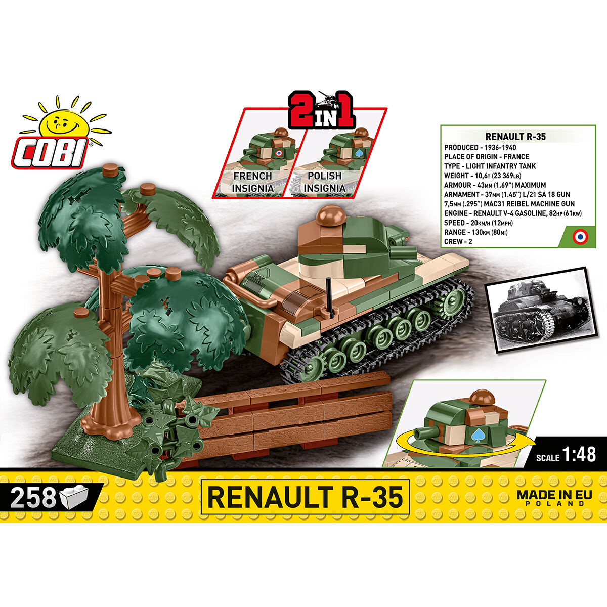COBI Renault R-35 Tank 1:48: Set #2719