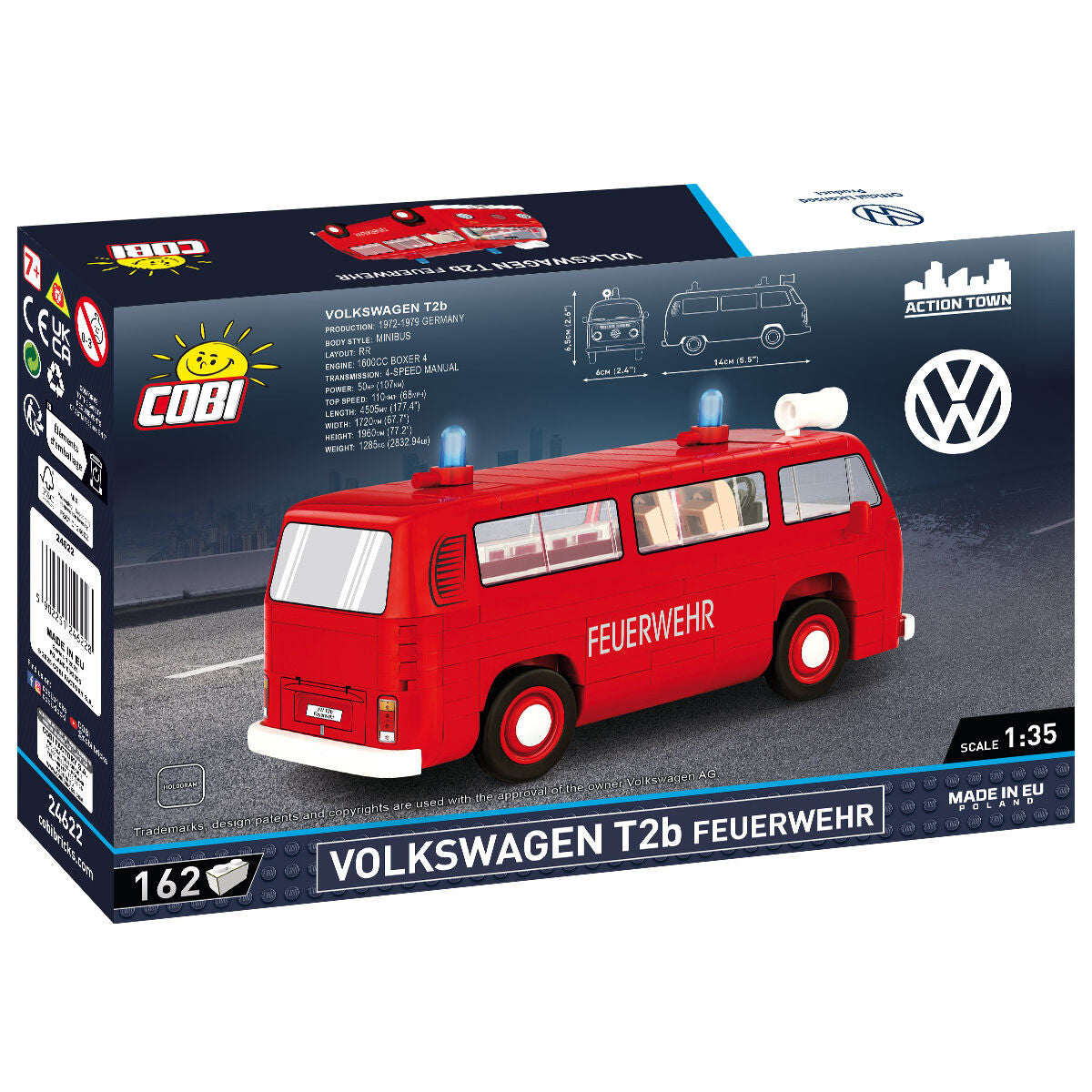 Furgoneta de bomberos COBI Volkswagen T2b Feuerwehr: Set #24622