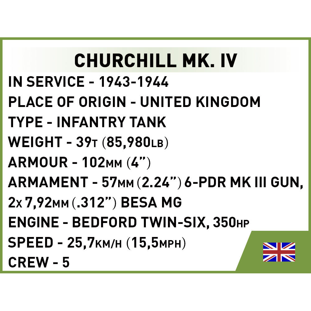Tanque COBI Churchill MK. IV 1:48: Set n.° 2717