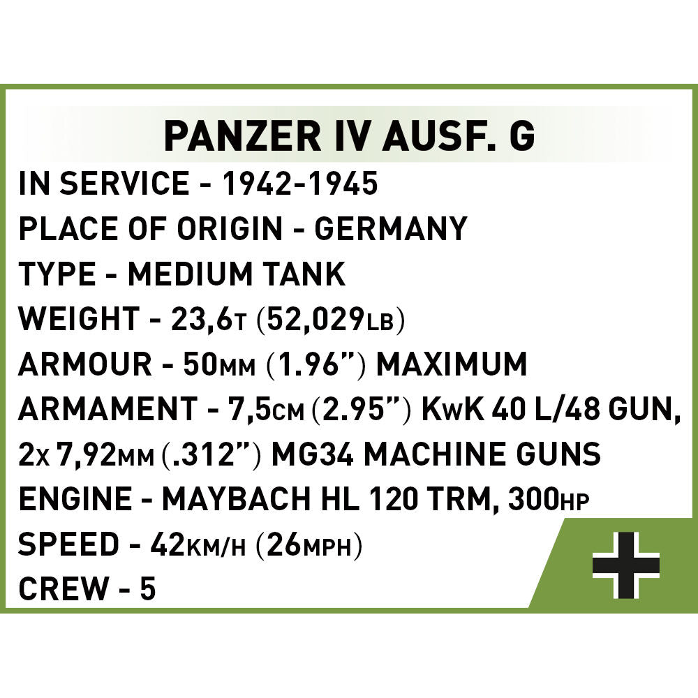 COBI Panzer IV Ausf. G 1:48: Set #2714