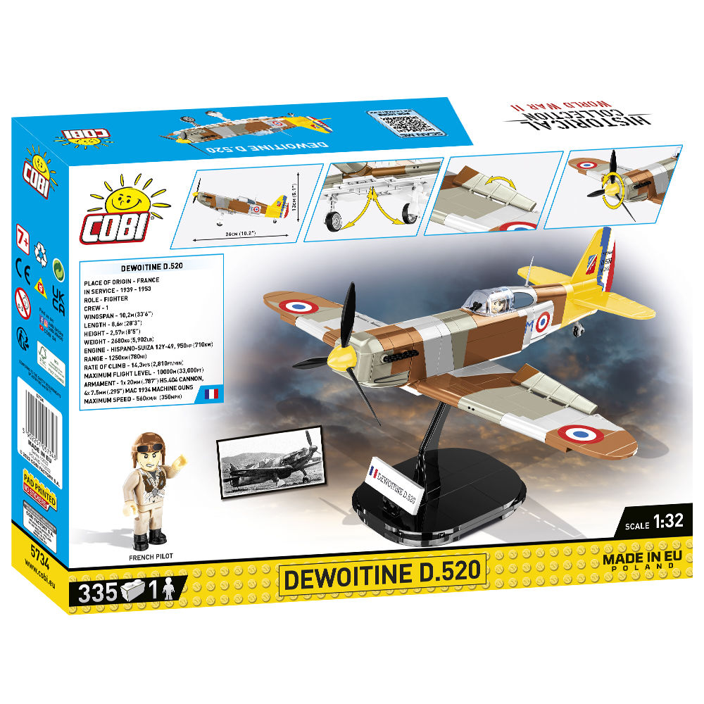 COBI Dewoitine D.520: Conjunto #5734