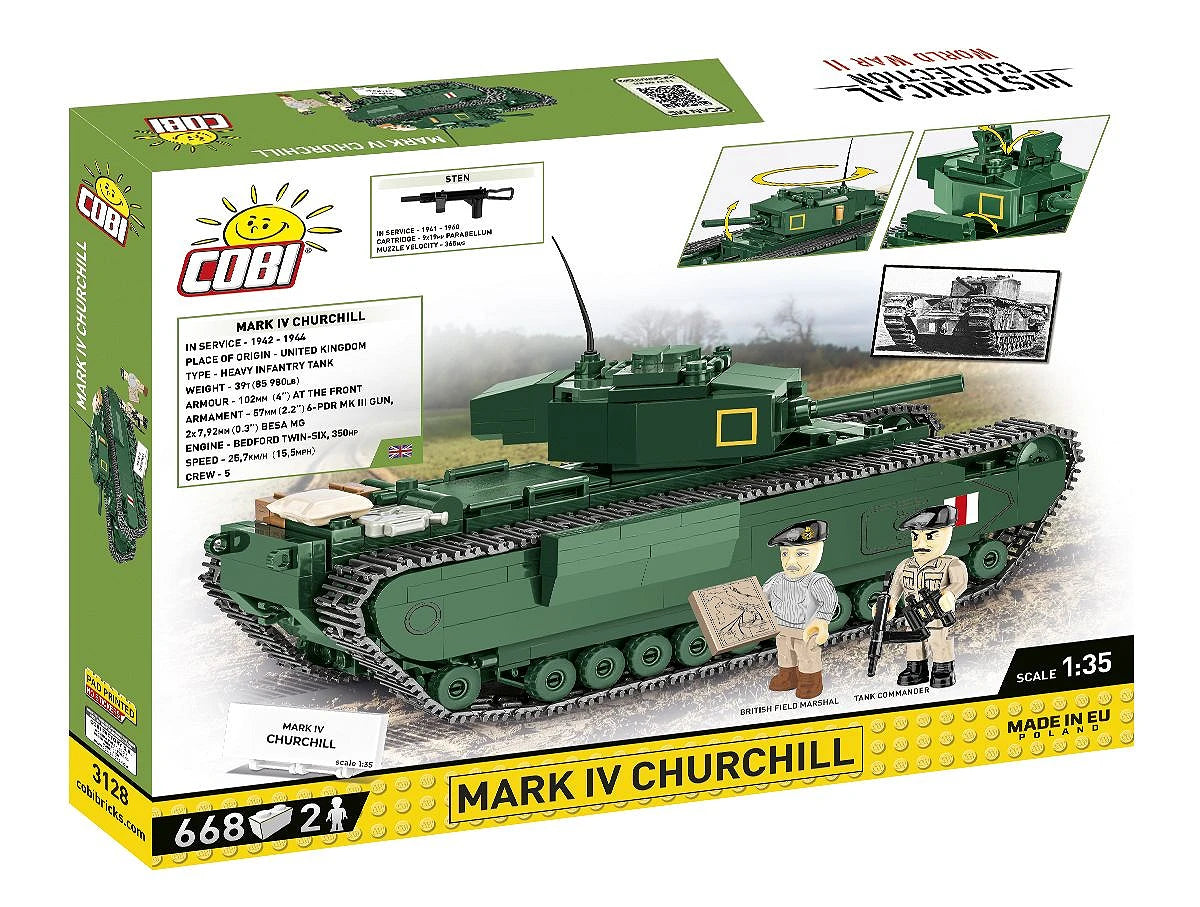 COBI M4A1 Sherman Tank: Set #3126