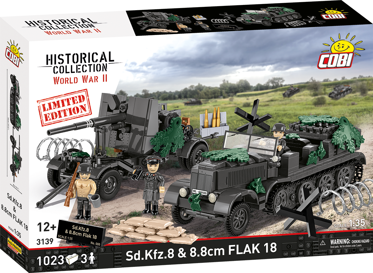 COBI LIMITED EDITION Sd.Kfz.8 8.8cm FLAK 18 : Set #3139