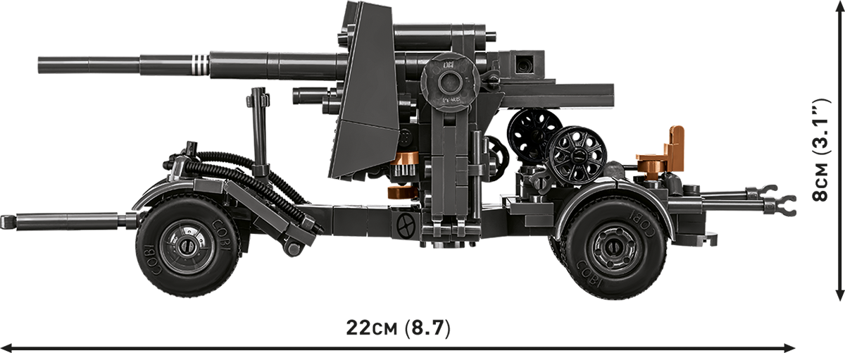 COBI 8.8cm FLAK 18 with Carriage Artillery : Set #3140