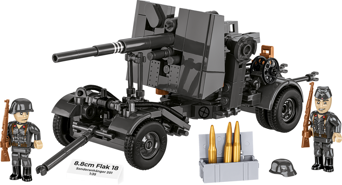 COBI 8.8cm FLAK 18 with Carriage Artillery : Set #3140