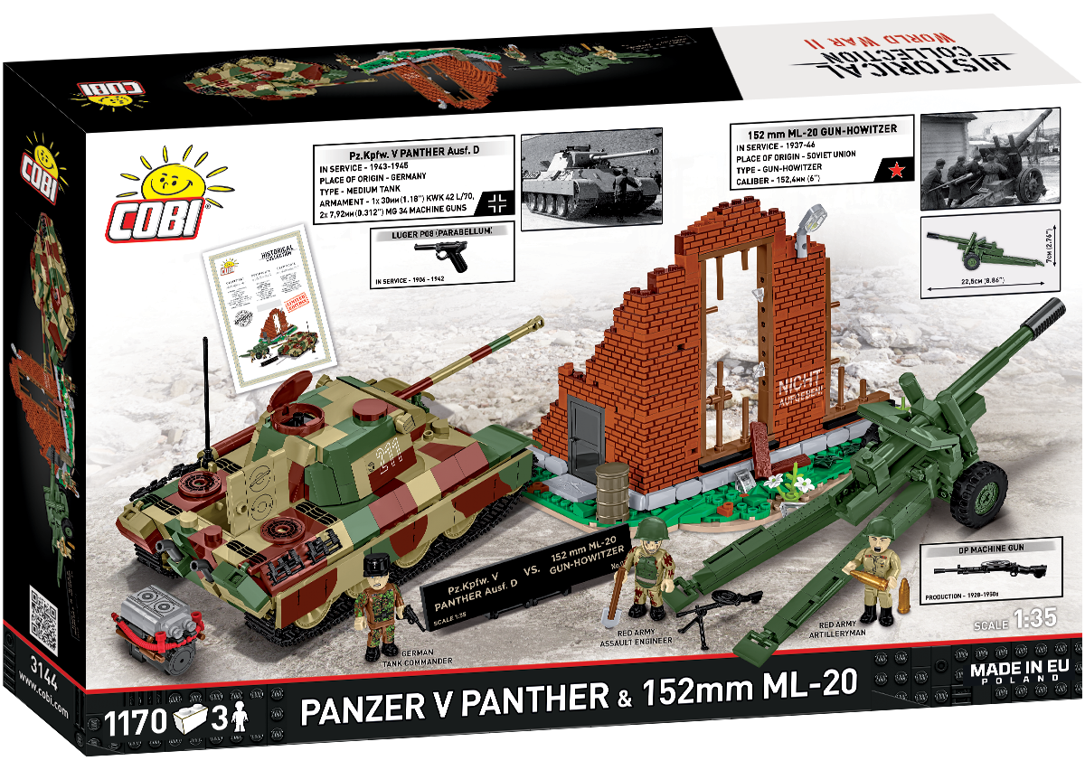 COBI LIMITED EDITION Panzer V Panther & 152mm ML-20 : Set #3144