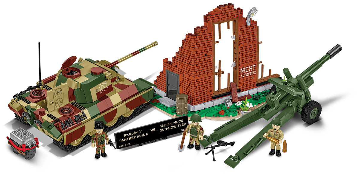 COBI LIMITED EDITION Panzer V Panther & 152mm ML-20 : Set #3144