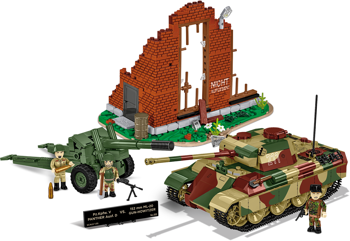 COBI LIMITED EDITION Panzer V Panther & 152mm ML-20 : Set #3144