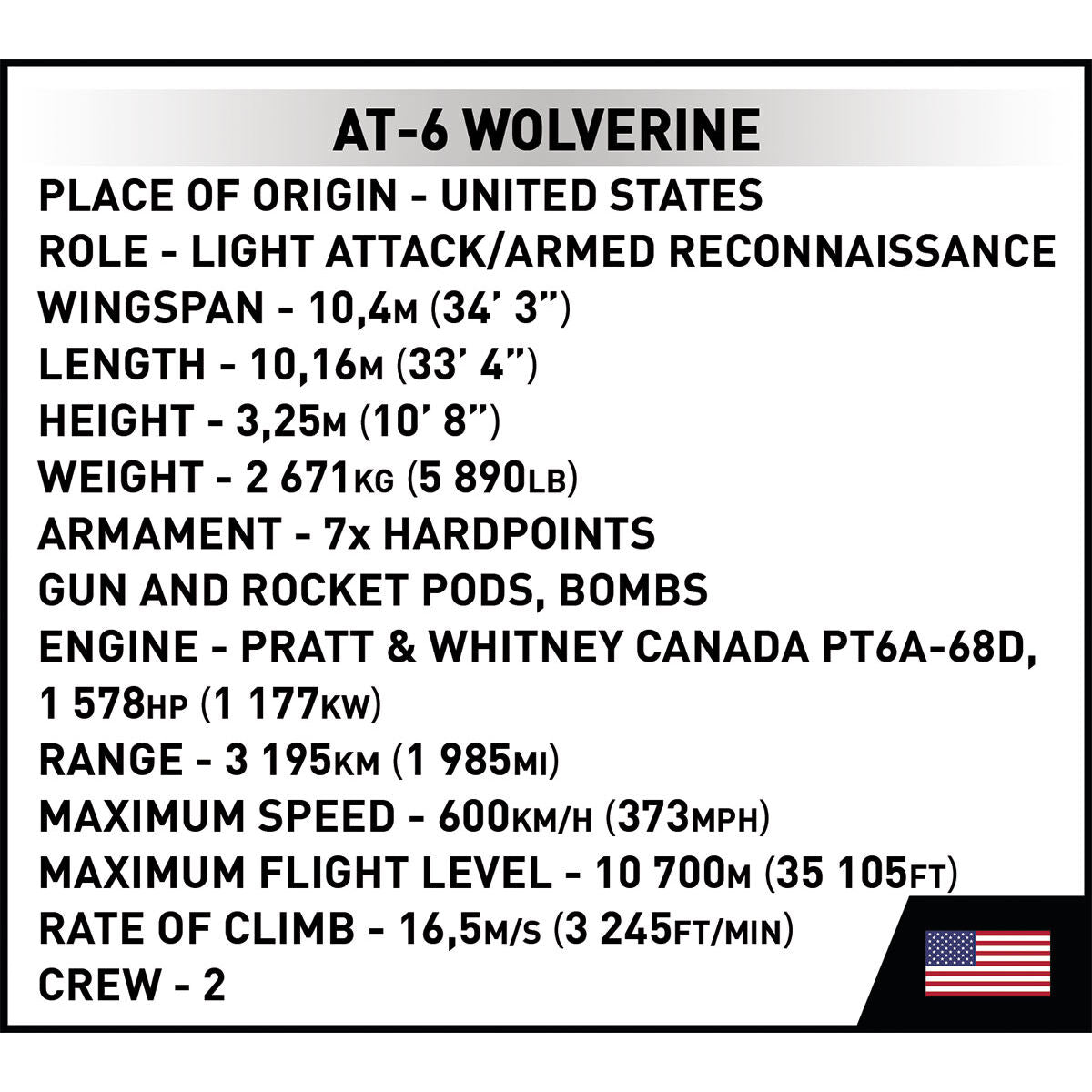 COBI Beechcraft AT-6 Wolverine Turboprop: Set #5905