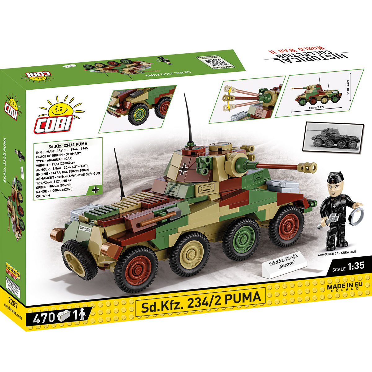 Vehículo blindado COBI Sd.Kfz. 234/2 PUMA: Conjunto n.° 2287