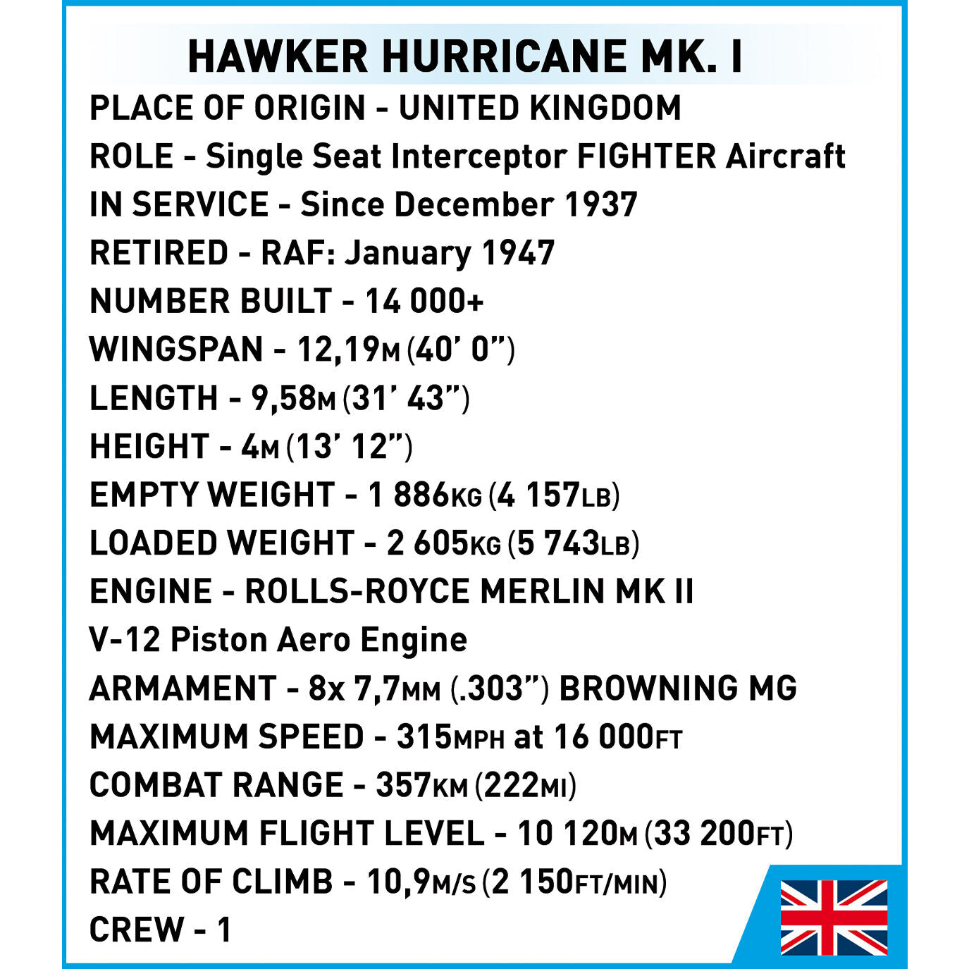 Caza COBI Hawker Hurricane (Escuadrón n.° 302 de la RAF): Serie n.° 5762