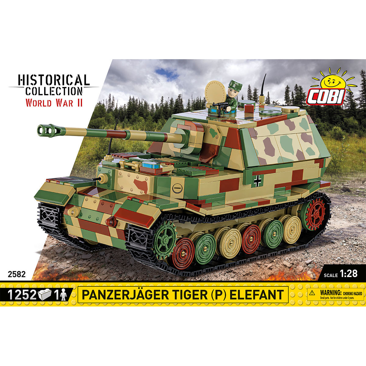 COBI PanzerJager Tiger (P) Elefant Tank Destroyer: Set n.° 2582