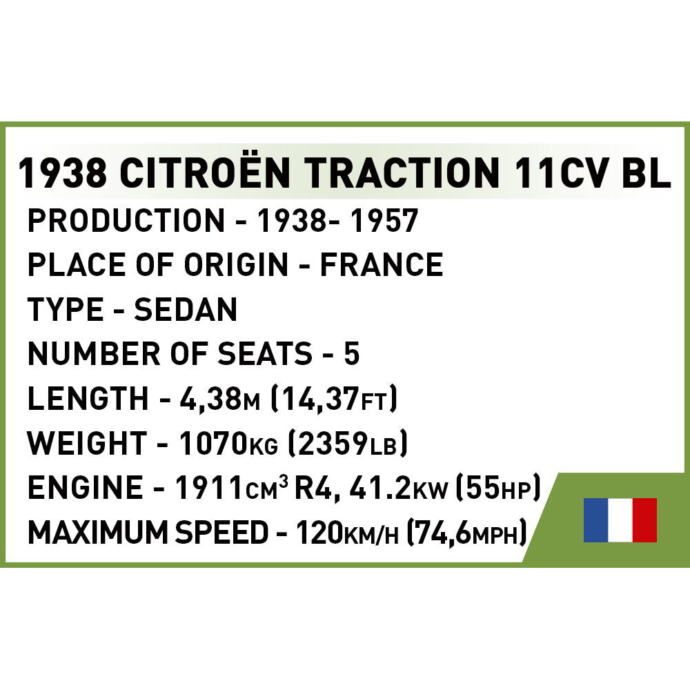 COBI Citroen Traction 11CV BL: Set #2266