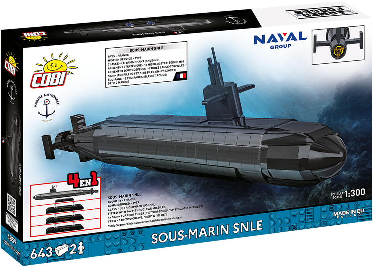 Submarino COBI Sous-Marin SNLE: Conjunto #4859 