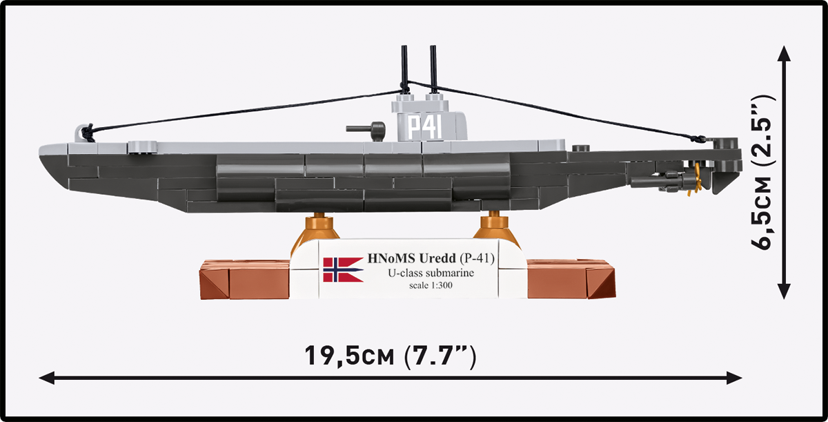 COBI HNoMS Uredd (P-41) U-Class Submarine : Set #4861