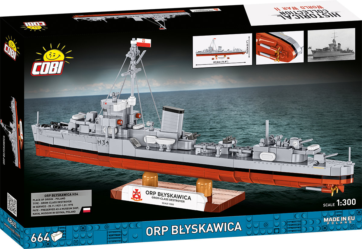 COBI ORP Błyskawica Destroyer: Set #4865