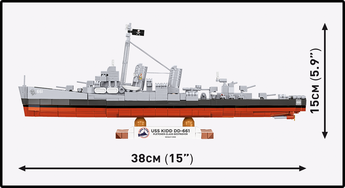 COBI USS Kidd DD-661 Destroyer: Set #4866