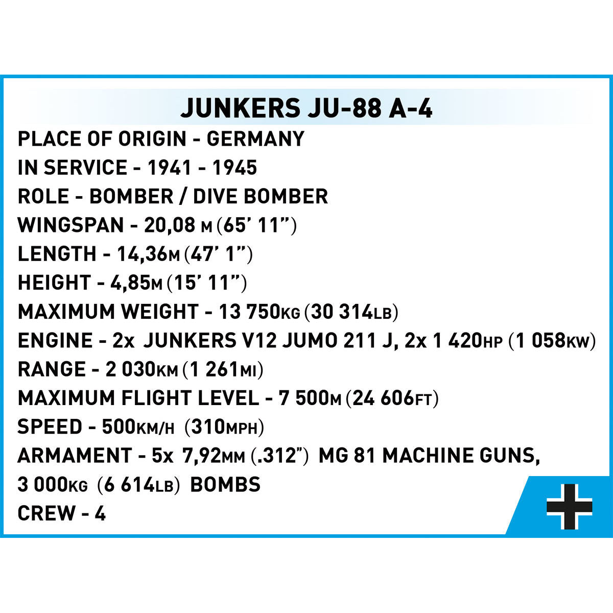 COBI Junkers JU-88: Set #5733