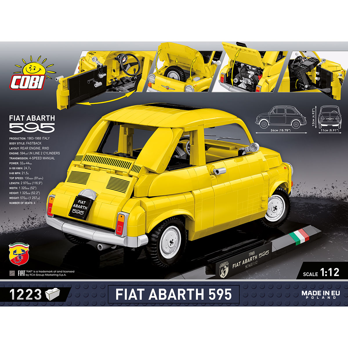 COBI EDICIÓN EJECUTIVA Fiat Abarth 595 Coche: Set n.° 24353