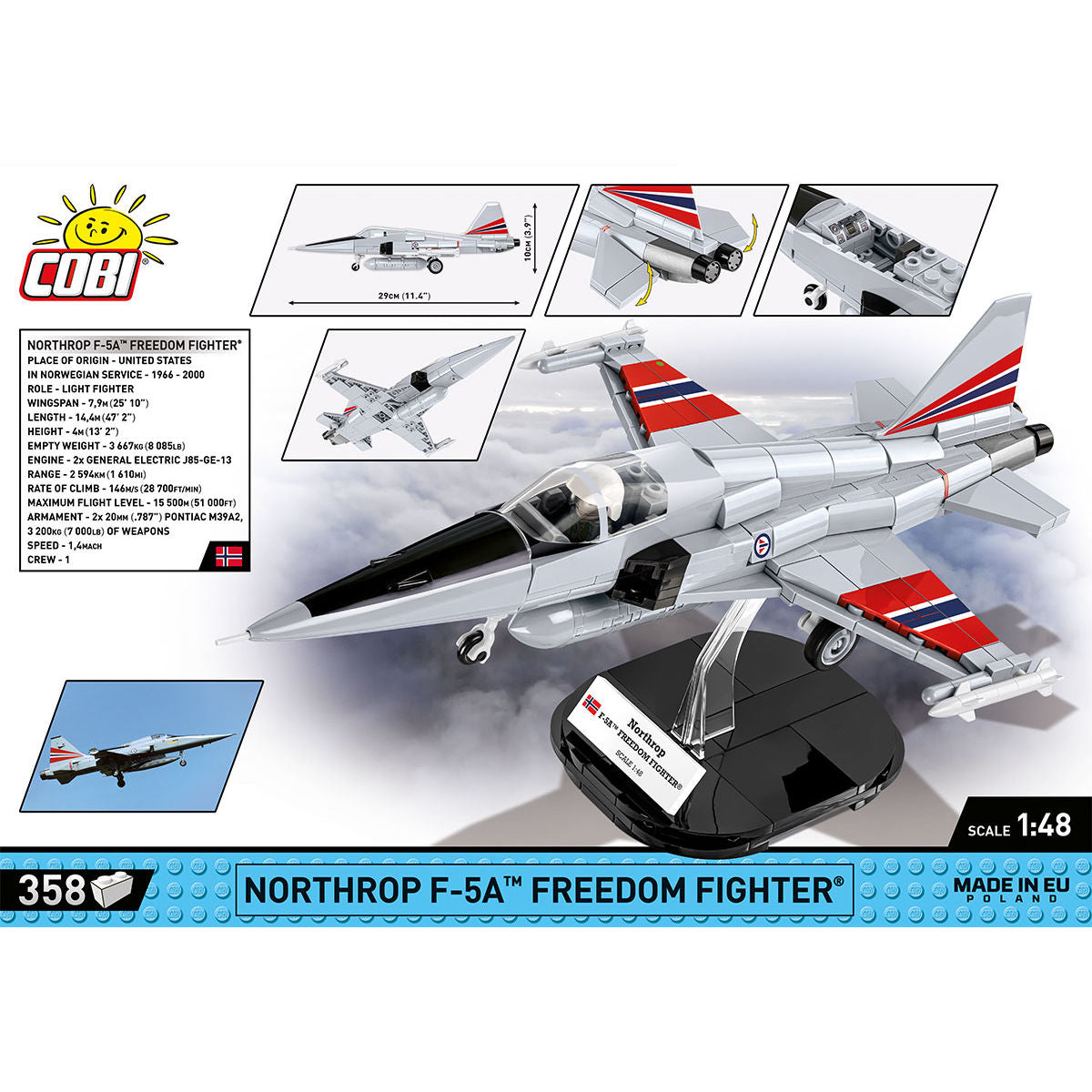 Avión de combate COBI Northrop F-5A Freedom: Conjunto n.° 5858