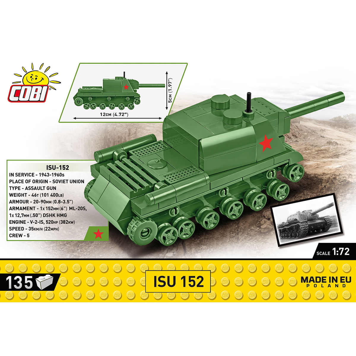 COBI ISU 152 Tank 1:72 Scale: Set #3096