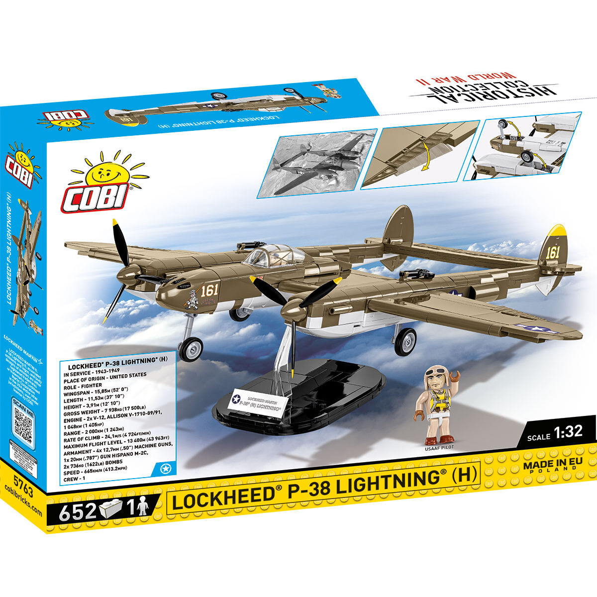 COBI Lockheed P-38 Lightning (H) Fighter : Set #5763 – COBI